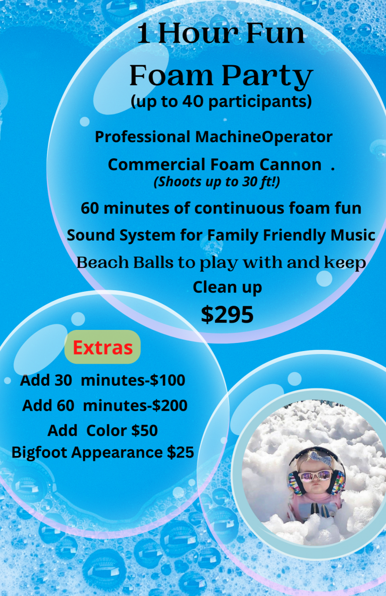 Bigfoot Foam Parties LUBBOCK TX Foam Parties for Family Events